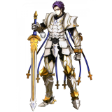 Fate Grand Order FGO Lancelot Knight of the Lake Purple Black Cosplay Wig