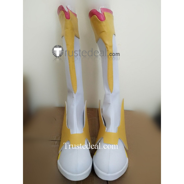 Tales of Vesperia Estelle Estellise Sidos Heurassein Yellow White Cosplay Boots Shoes