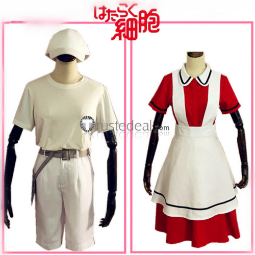 Anime Cells at Work! Erythrocite Red Blood Cell Cosplay Costume Outfit  Uniform