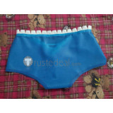 Blue Women's Latex Underwear with Trim