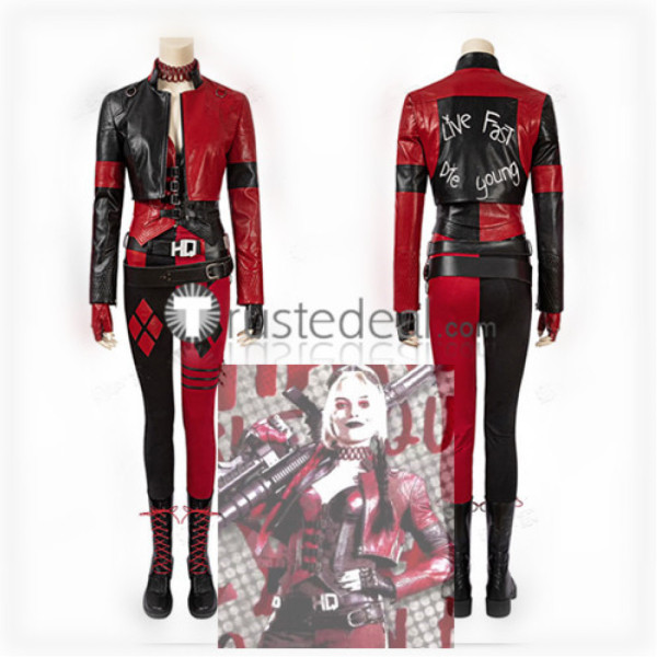 The Suicide Squad Film Harley Quinn Leather Jacket Cosplay Costume 2021