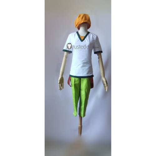 Digimon Frontier Tommy Himi White Green Cosplay Costume