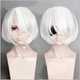 Nier Automata 2B 9S Silver White Cosplay Wigs