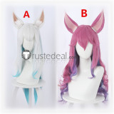 League of Legends LOL Spirit Blossom Ahri Kindred cassiopeia Pink White Blue Purple Cosplay Wig