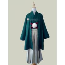 Boku no Hero Academia Izuku Midoriya Shoto Todoroki Kimono Dark Green Blue Cosplay Costume