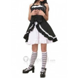 Cotton White Black Sleeveless Bow Lolita Dress(CX419)