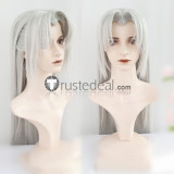 Inuyasha Sesshomaru Widow's Peak Long White Silver Grey Cosplay Wigs