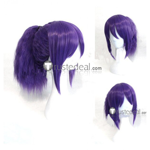 Hunter X Hunter Machi Komacine Pink Purple Ponytail Styled Cosplay Wigs