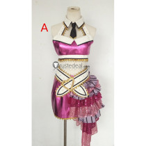 The Idolmaster Cinderella Girls Mika Jougasaki Purple Pink Cosplay Costume