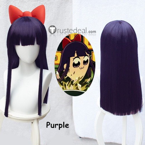 Pop Team Epic Poputepipikku Pipimi Blue Purple Black Cosplay Wigs