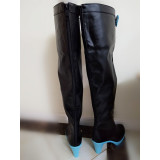 Pokemon Gijinka Glaceon Blue Black Cosplay Shoes Boots