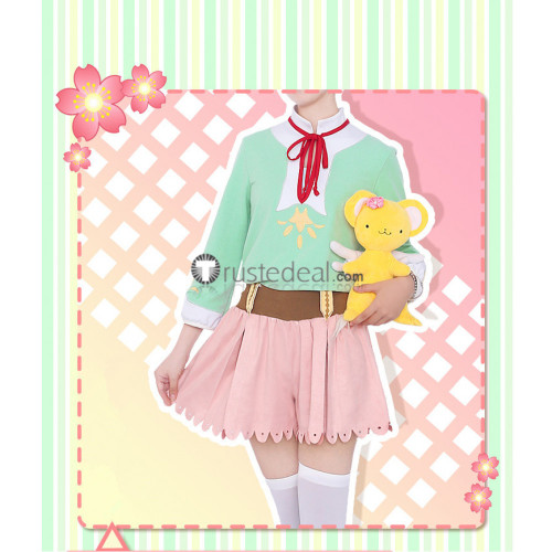 Cardcaptor Sakura Clear Card Episode10 Kinomoto Sakura Green Pink Cosplay Costume