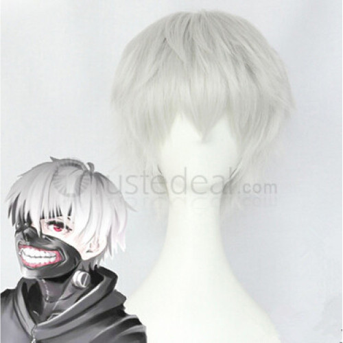 Tokyo Ghoul Ken Kaneki White Silver Cosplay Wig