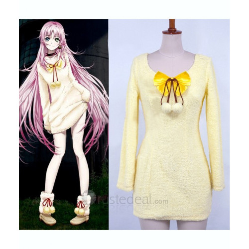 Anime K Neko Cream Yellow Cosplay Dress