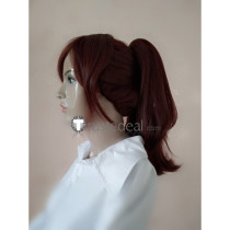 Final Fantasy VII Remake Jessie Rasberry Brown Ponytail Cosplay Wig