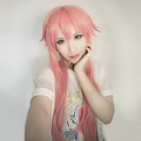 Mirai Nikki Gasai Yuno Long Pink Cosplay Wig