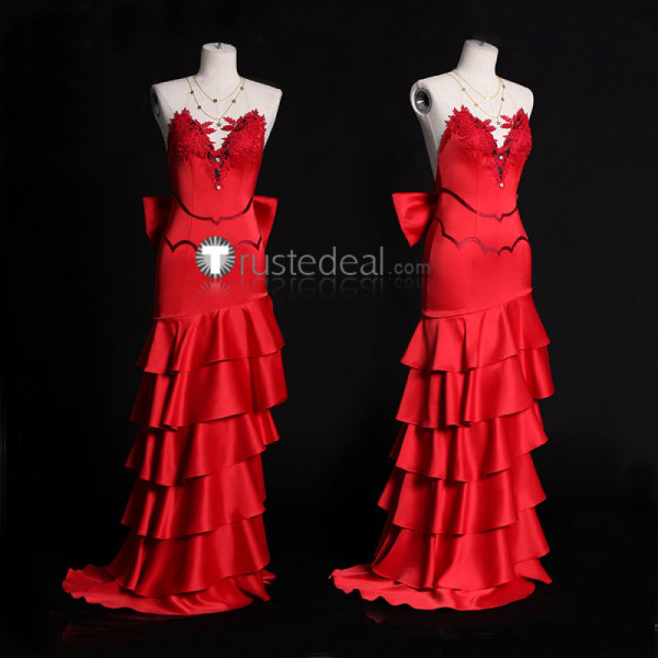 Final Fantasy VII Remake Aerith Red Gown Cosplay Costume
