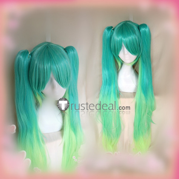 League of Legends LOL Sona Silent Night Long Blue Green Yellow Blonde Cosplay Wig