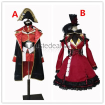 Vtuber Virtual YouTuber Houshou Marine Captain Pirate Gothic Lolita Red Cosplay Costumes