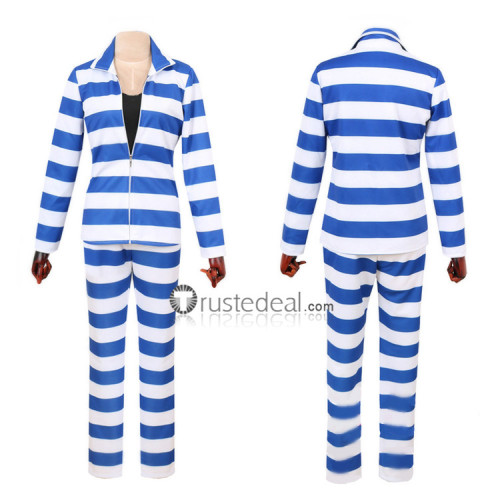 Nanbaka Uno White Blue Cosplay Costumes