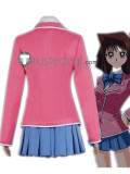 Yugioh Duel Monsters Anzu Mazaki Tea Gardner Domino High School Girl Uniform Pink Blue Cosplay Costume