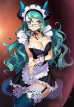 Mirror on Steam Ice Dragon Maiden Lin Maid Black White Cosplay Costume