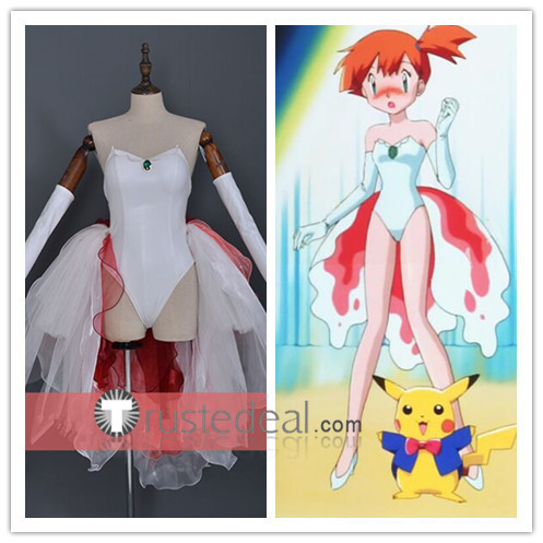 Pokemon Kasumi Misty Goldeen Dress Swimsuit Cosplay Costume