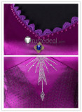 Frozen Disney Queen Elsa Snow Fur Dress and Purple Pajamas Dress Cosplay Costumes