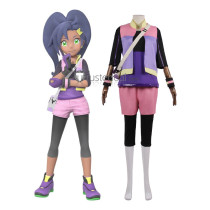 Pokemon Snap Rita Purple Cosplay Costume