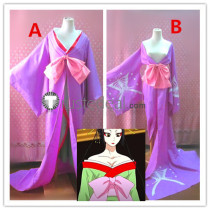 Black Butler Kuroshitsuji Ranmao Purple Green Kimono Cosplay Costumes