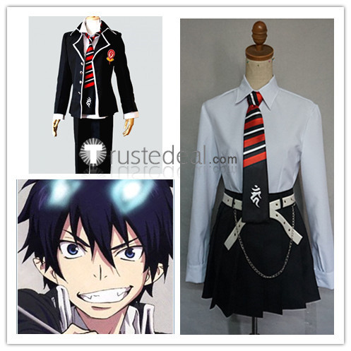 Blue Exorcist Rin Okumura Boys School Uniform Cosplay Costume