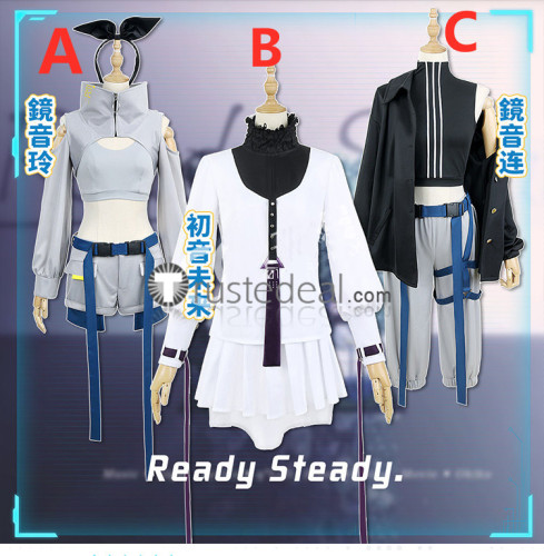Vocaloid Ready Steady Hatsune Miku Kagamine Rin Len Cosplay Costumes