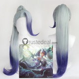 League of Legends LOL NEW Skin Crystal Rose Zyra Ponytail Cosplay Wig