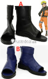 Naruto Sasuke Ninja Black Blue Cosplay Shoes Boots