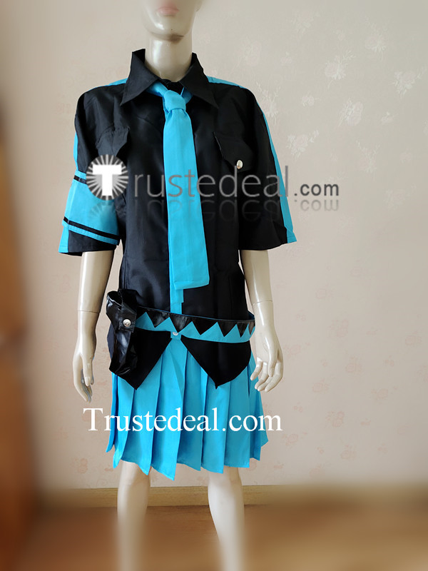 Vocaloid Miku Love is War Blue Black Cosplay Costume 3