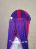 Glitch Techs Miko Kubota Purple Pink Black Cosplay Wig