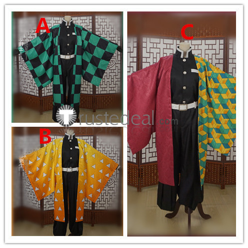 Kimetsu no Yaiba Demon Slayer Tanjiro Kamado Zenitsu Agatsuma Giyu Tomioka Kimono Cosplay Costumes