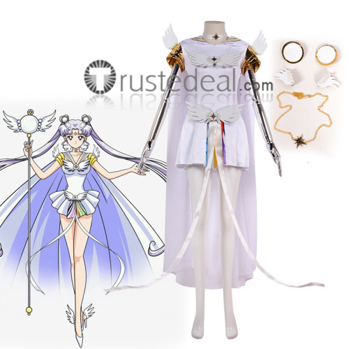 Sailor Moon Sailor Cosmos Guardian Tsukino Usagi White Cosplay Costume