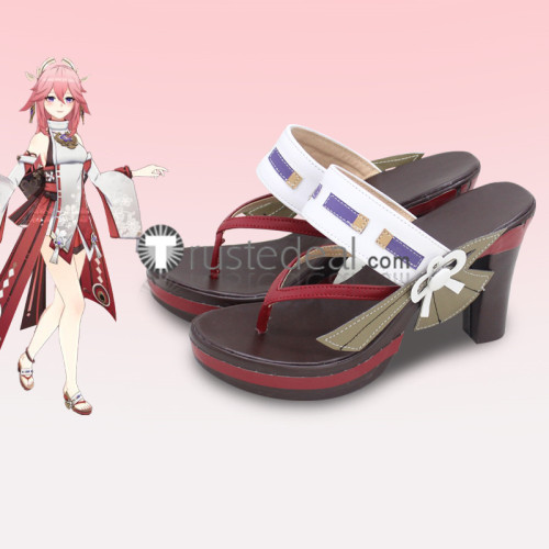 Genshin Impact Baal Raiden Shogun Yae Miko Kujou Sara Sangonomiya Kokomi Cosplay Shoes Boots