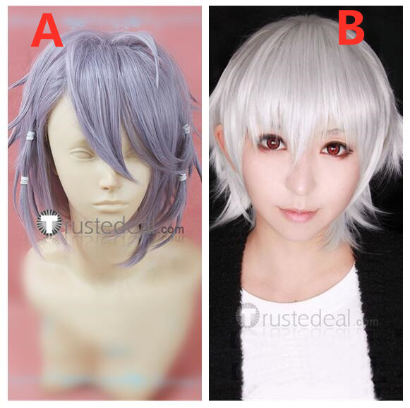 K Isana Yashiro Sukuna Gojo Light Purple Silver Grey Cosplay Wigs