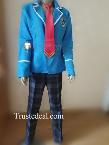 Ensemble Stars Trickstar Hokuto Hidaka Blue School Uniform Cosplay Costume