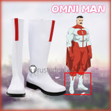 Invincible Mark Grayson Omni Man Atom Eve Halloween Blue Red White Cosplay Shoes Boots