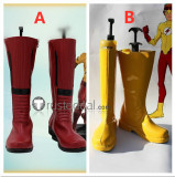 Young Justice Kid Flash Wally West Cosplay Shoes Boots