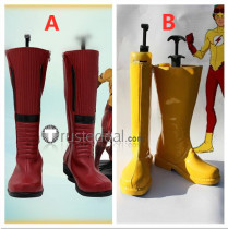 Young Justice Kid Flash Wally West Cosplay Shoes Boots