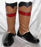 Final Fantasy Kurasame Brown Black Cosplay Boots Shoes