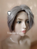 Final Fantasy Rufus Shinra Kurasame Susaya Grey Purple Blonde Cosplay Wig