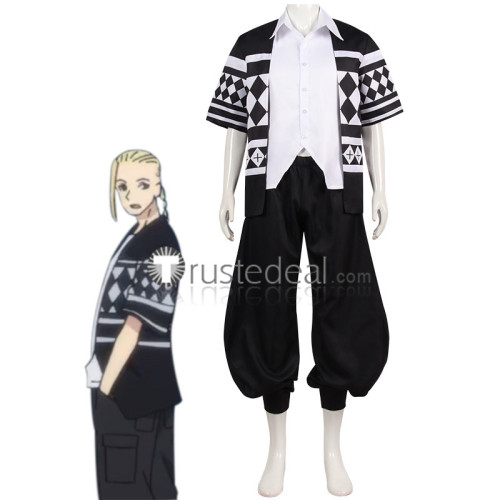 Tokyo Revengers Ken Ryuguji Black White Cosplay Costume