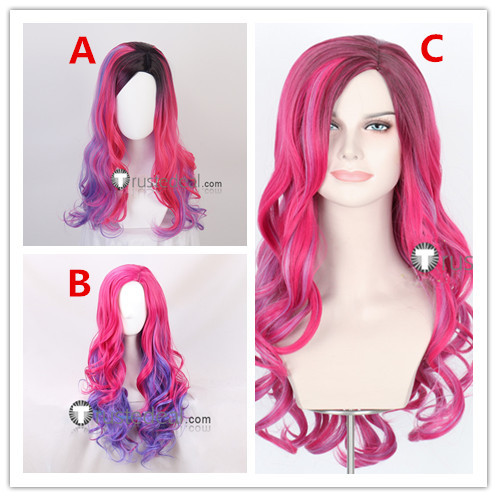 Descendants 3 Audrey Disney Purple Pink Cosplay Wig