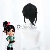 Wreck It Ralph Princess Vanellope Black Ponytail Cosplay Wig