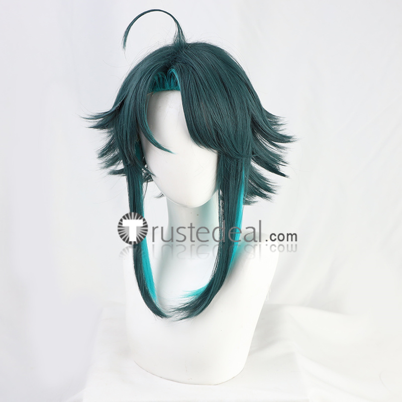 Xiangling Wig Dark Blue Wig Game Genshin Impact Project Cosplay